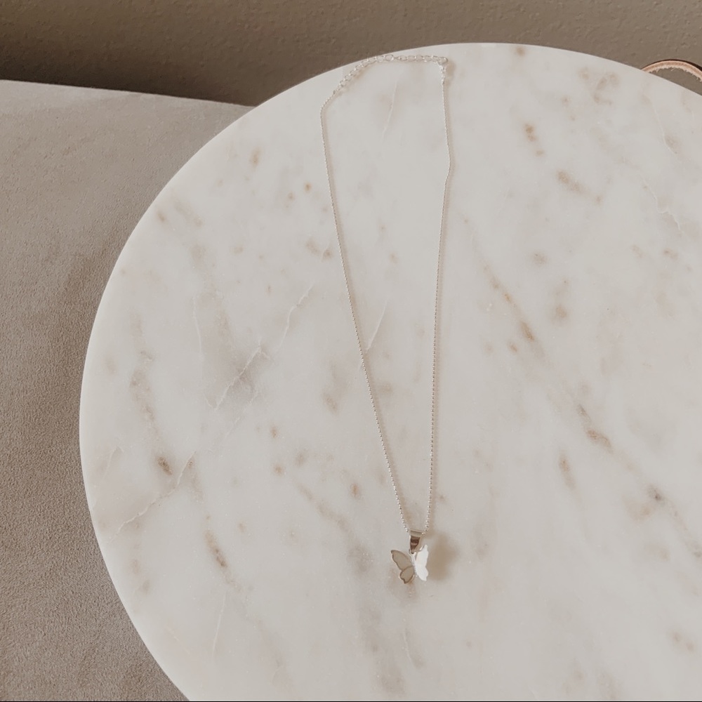 r e s t o c k e d | silver butterfly necklace✨ - Picture 8 of 10